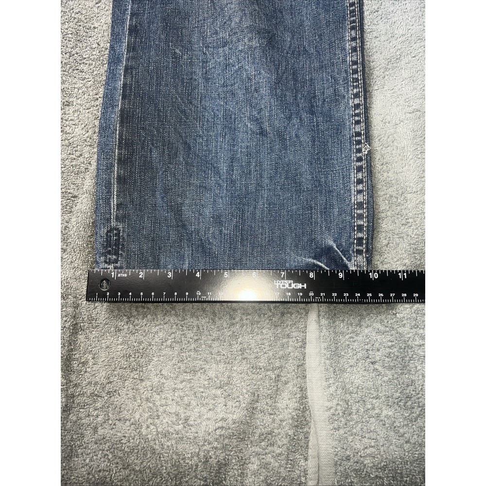 Vintage Y2K Rocawear Jeans Baggy Hip Hop‎ Blue Embroidered Dark Wash Men 40X36 - Picture 7 of 11
